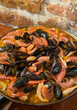 Una foto de Arroz de mariscos