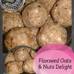 A picture of FLAXSEED OATS DATES & NUTS DELIGHT(DIET PINNIES)No whitesugar.