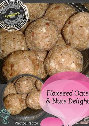 A picture of FLAXSEED OATS DATES & NUTS DELIGHT(DIET PINNIES)No whitesugar.