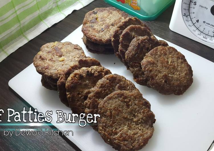 Beef patties burger / Daging sapi burger