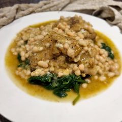 A picture of Chicken Florentine With Beans.