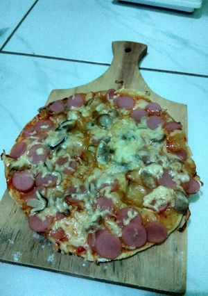 Foto resep Italian pizza kulit super duper crunchy anti gagal
