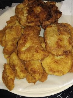 Una foto de Perca empanada