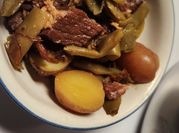 A picture of ham bone meat