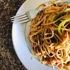 Classic hakka noodles A picture of Classic hakka noodles.
