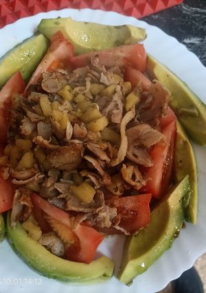 Una foto de Kebab con manzana a la cerveza