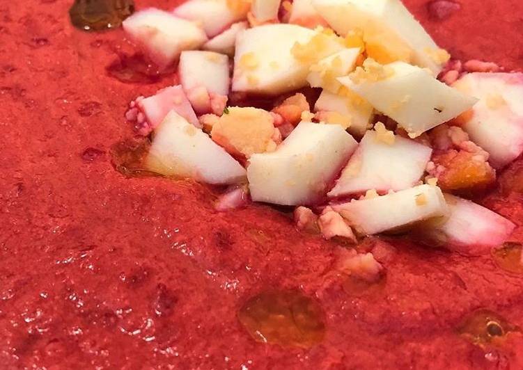 Salmorejo de remolacha sin pan