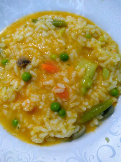 Una foto de Arroz meloso con verduras