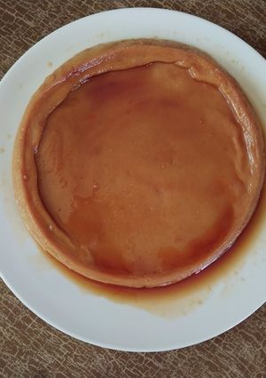 Una foto de 🍮 Flan de café en baño María en sartén😋☕