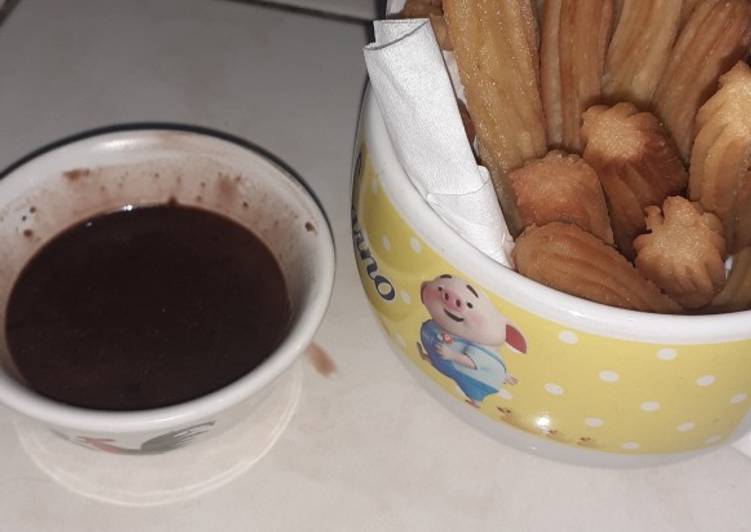 24. Churos with Choco Sauce