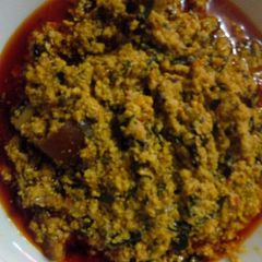 A picture of Fried egusi soup.