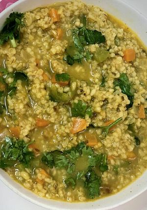 A picture of Desi Oats khichdi.