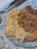 Puré con morrón asado