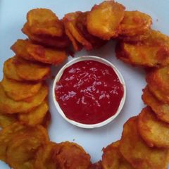 A picture of Simple homemade potato bhajia.