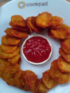 A picture of Simple homemade potato bhajia.