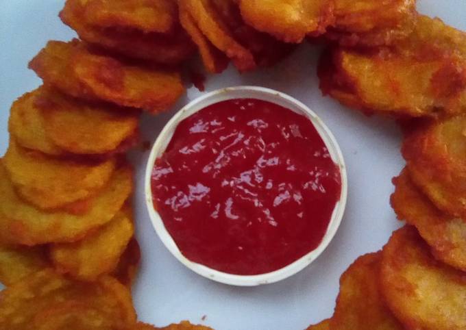 Simple homemade potato bhajia