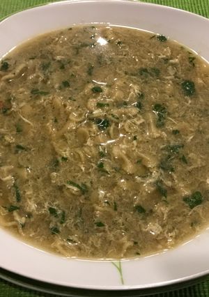 Una foto de Sopa de alcachofa con fideos