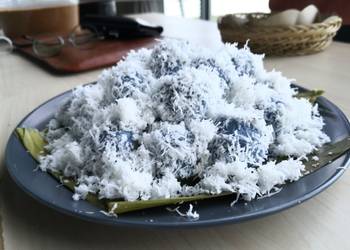 Resep Mudah Klepon biru kembang teleng Gurih Mantul