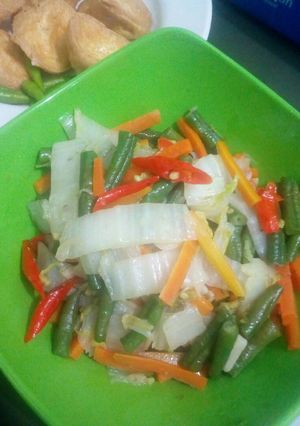 Foto resep Tumis sawi putih kacang panjang