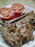 Bife con chimichurri