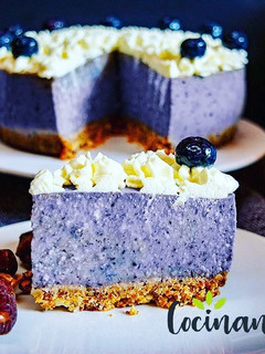 Una foto de Tarta vegana de arándanos