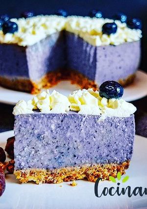 Una foto de Tarta vegana de arándanos