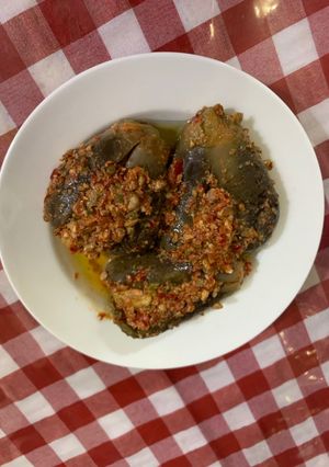 صورة لوصفة مگدوس الباذنجان المنزلي