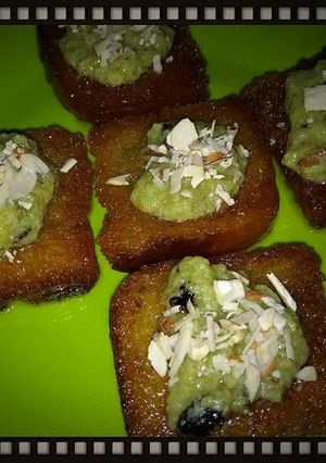 A picture of Shahi tukda double Ka meetha.