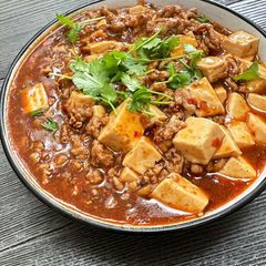 A picture of Sichuan Mapo Tofu.