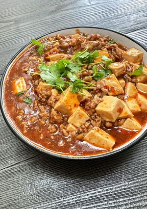 A picture of Sichuan Mapo Tofu.