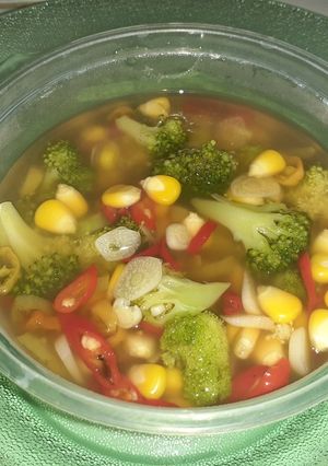 Foto resep Brokoli kuah pedas ala anak kos