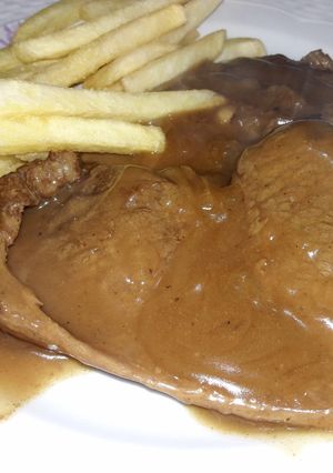 Una foto de Bifes a la mostaza