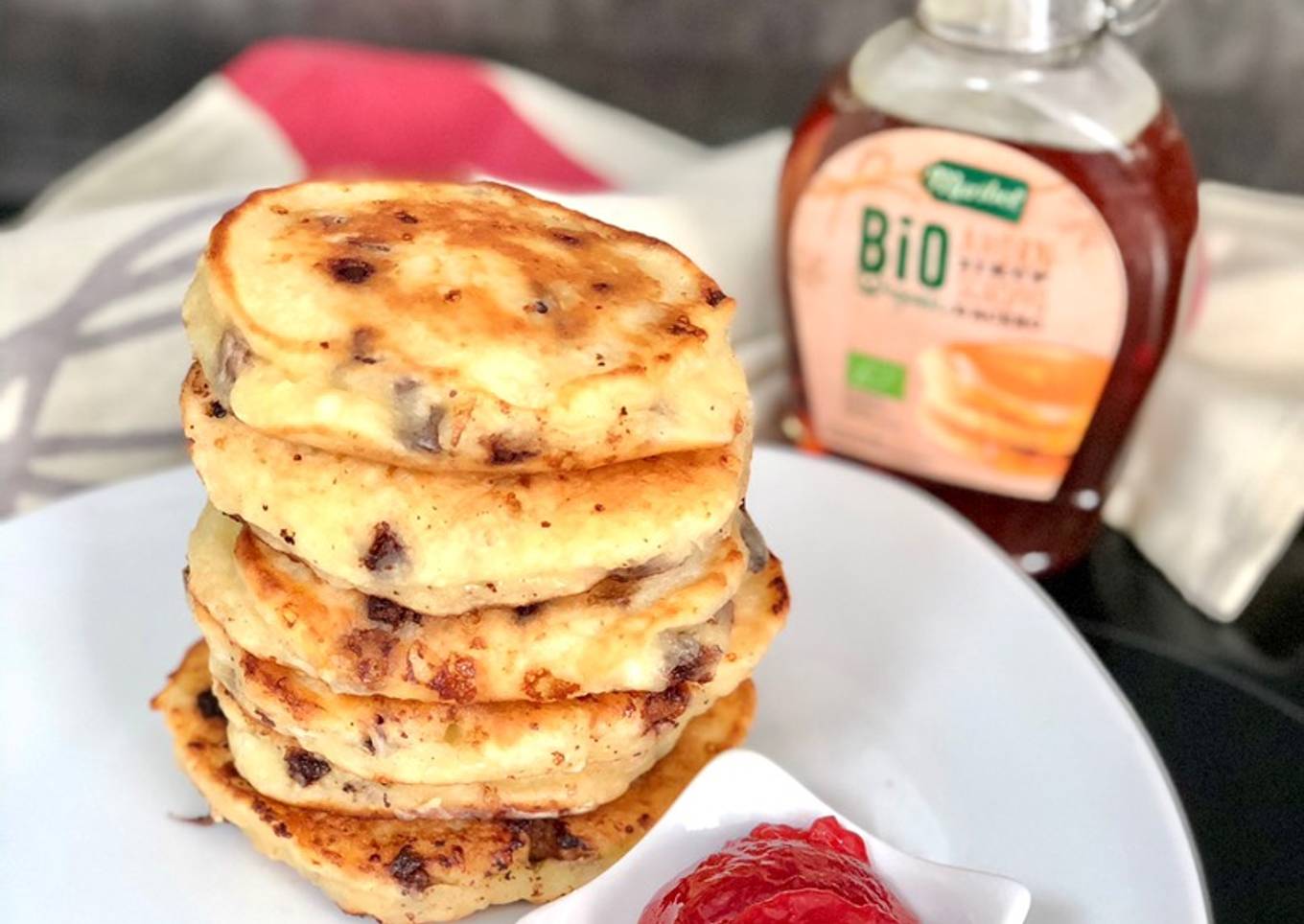 Pancakes aux pépites de chocolat