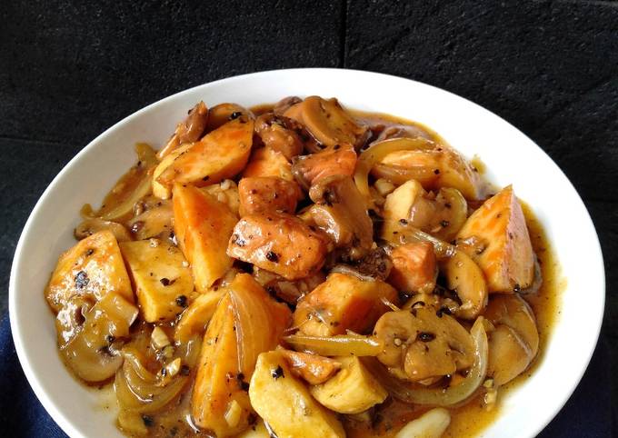 Cara Gampang Membuat Salmon Jamur Lada Hitam, Sempurna