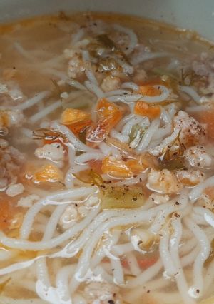 Hình của món Bún cà chua thì là.