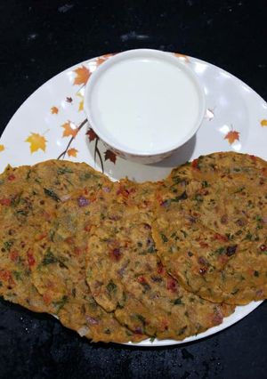 A picture of Jowar Massala Roti.