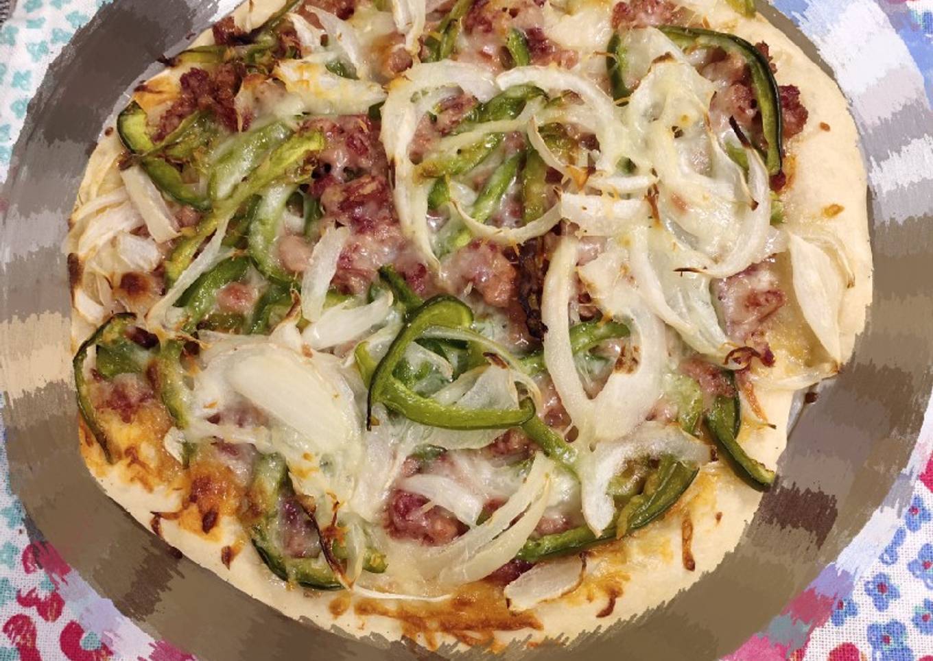 Corned Beef and Onion Pizza