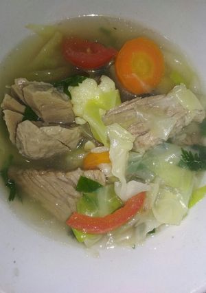 Foto resep Soup Bening Bakso dan Daging Sapi