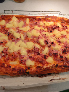 Una foto de Pizza hawaiana