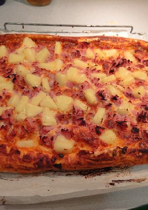 Una foto de Pizza hawaiana
