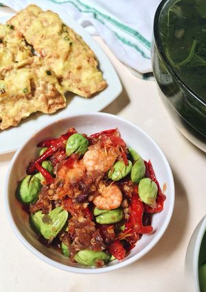Foto resep Sambal bawang udang pete