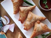 A picture of rice samosas