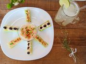 Una foto de queso feta vegano