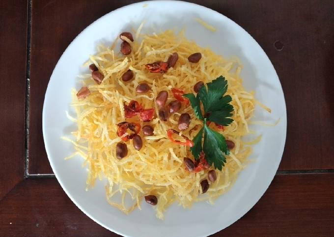 Standar Cara gampang buat Kering Kentang super crunchy dijamin sedap