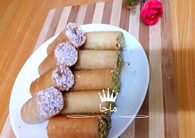 رولات السمبوسة الحلوه