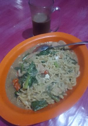 Foto resep 138. Mie nyemek kuah pedas