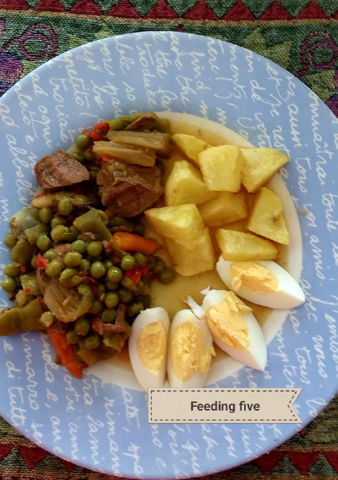 Una foto de Menestra de verduras asturiana