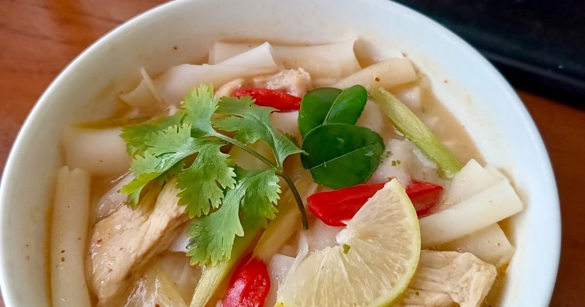 Kua Chap Tom Kha Kai 🇨🇷Kwetiau Kuah Ayam Santan ala Thailand