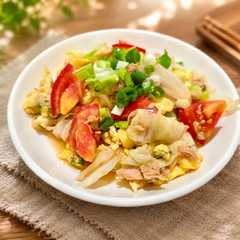 鮮味鮪魚炒蛋燉菜(簡單料理)-レシピのメイン写真