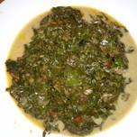Spinach with milk